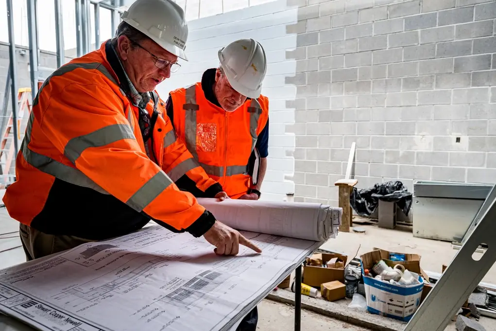 Projectleider techniek aan het werk in een technische omgeving
