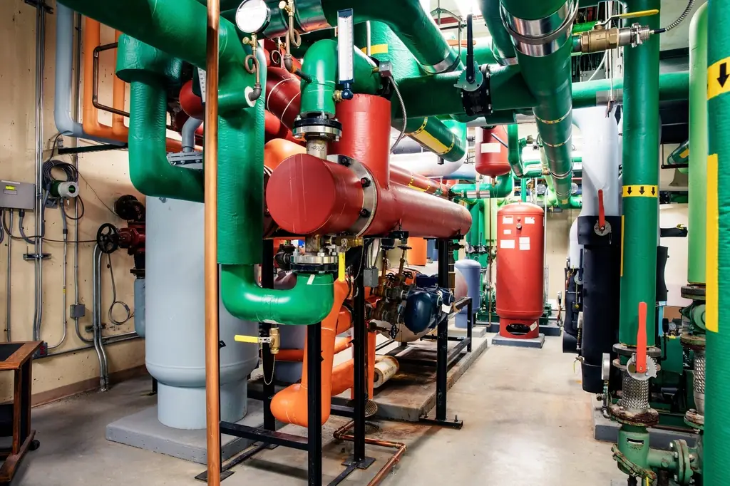 Cv-monteur aan het werk in een technische omgeving